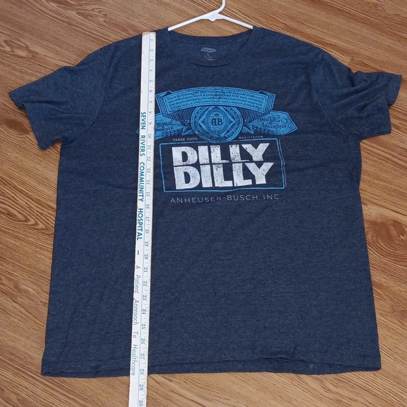 Old Navy Men's XL Bud Light Lager Beer Anheuser-Bush Blue Tee Shirt Short Sleeve - Picture 7 of 8